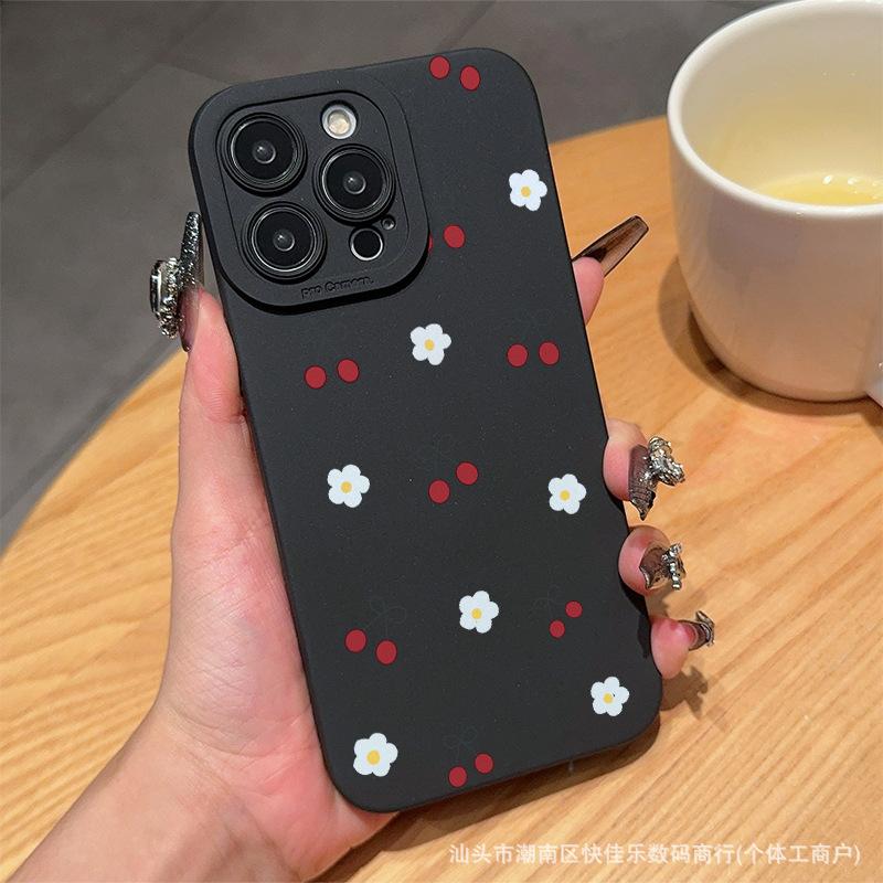 Rote Kirsche passt für iPhone 14 Hülle, iPhone 13 Pro Max, Silikon 12/16 weiche Hülle XS/15 für Frauen, 17