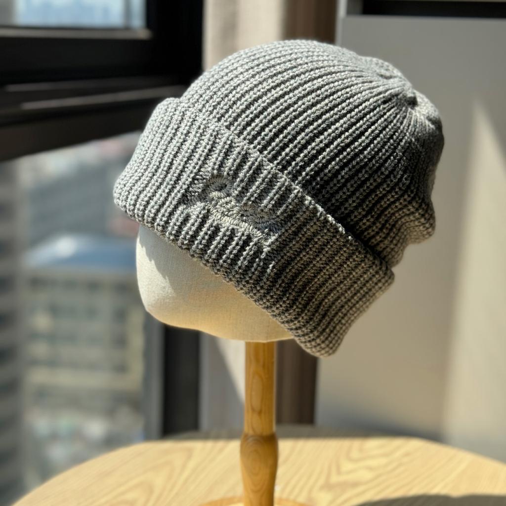 Autumn and Winter Korean Version Street Versatile Three-dimensional Letter Embroidery Warm Knitted Hat Ear Protection Cold Hat for Men