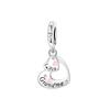 Authentic Original Charm Bead Components Bead Component Copper Metal Red Heart-shaped Zircon Love Pendant Bead Components Bird Bead Components