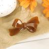 AWAYTR Retro Amber Bow Duckbill Hairpin Brown Acrylic Hair Clips Valentine Headwear Girl Hair Accessories Festival Gift