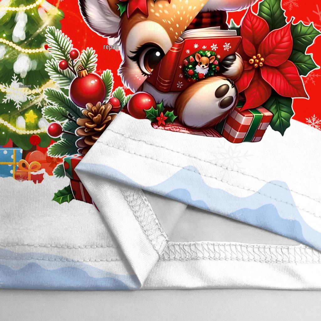 New Arrival Christmas Reindeer Print Pajama Set - Long Sleeve Top & Pants