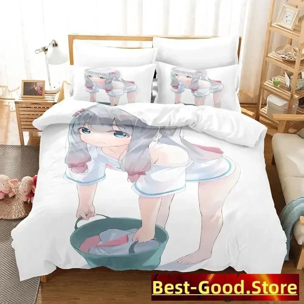 New Sagiri Izumi Bedding Set Cartoon Anime Three-Piece Set Adult Kid Bedroom Duvetcover Sets 3D Kawaii Girls