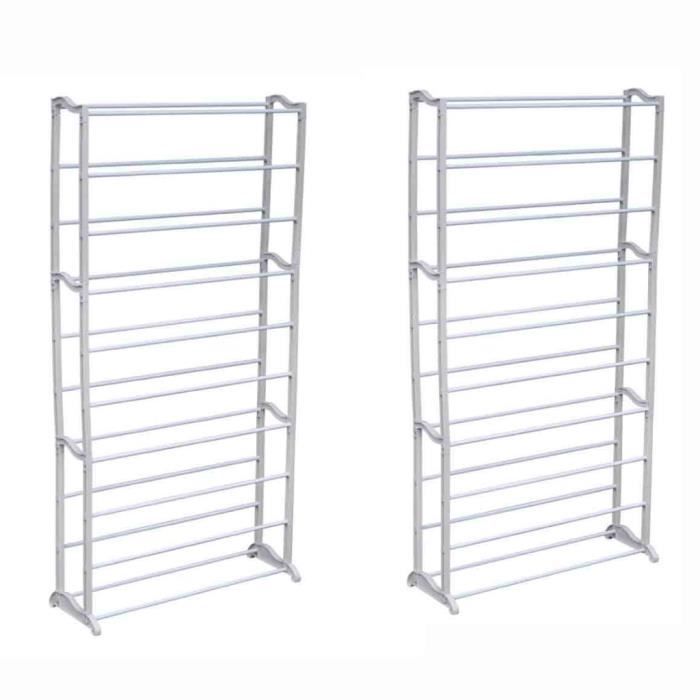 VidaXL Étagère à chaussures 2 pcs