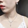 Women's Hanging Necklace Earrings Set Vintage Earring Necklace Set Bride Wedding Photo Accessories For Bridesmaids Gifts