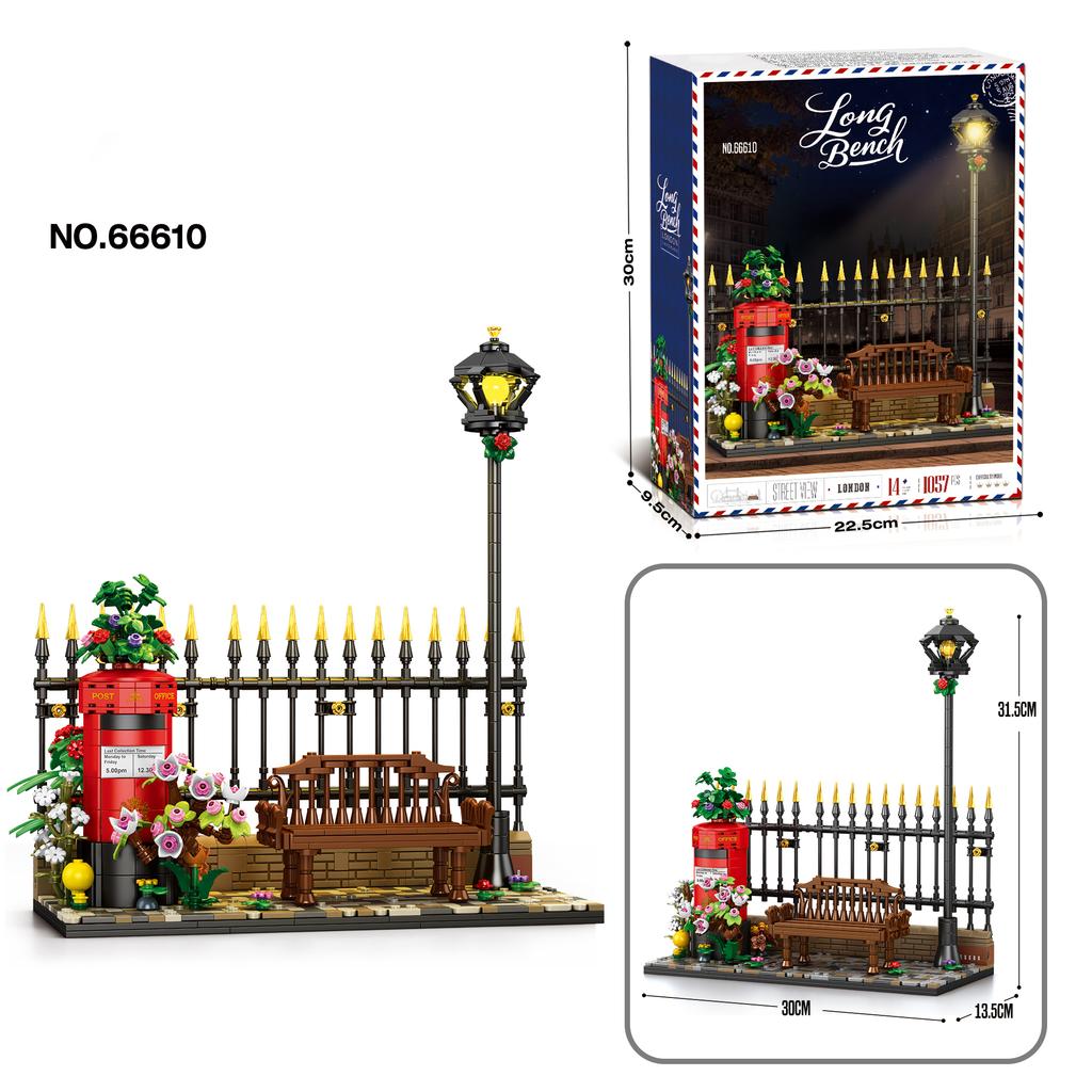 1707Pcs British Telephone Booth Building Blocks Set With Lights, Model Assembly, Desktop Ornament, Diy Toy, Birthday Gift