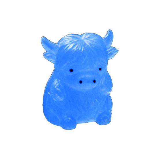

Highland Cow Ornament Glow-in-the-dark Mini Highland Cattle Figurine Animal Statue Home Office Living Room Desktop Decoration синий