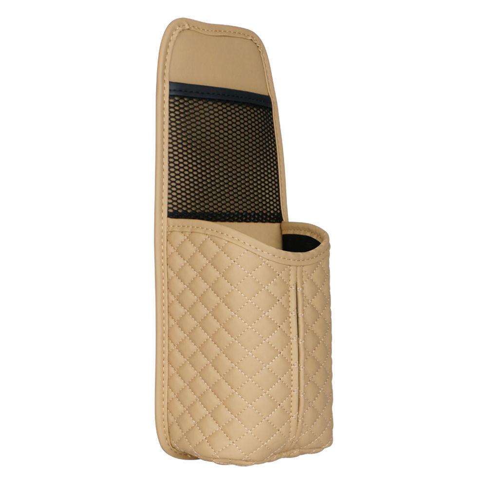 Auto Sitz Seiten Hängender Aufbewahrungs-Organizer Leder Auto Becher Taschentuchbox Glas Handyhalter Fahrersitz Seite Papiertuch Tasche