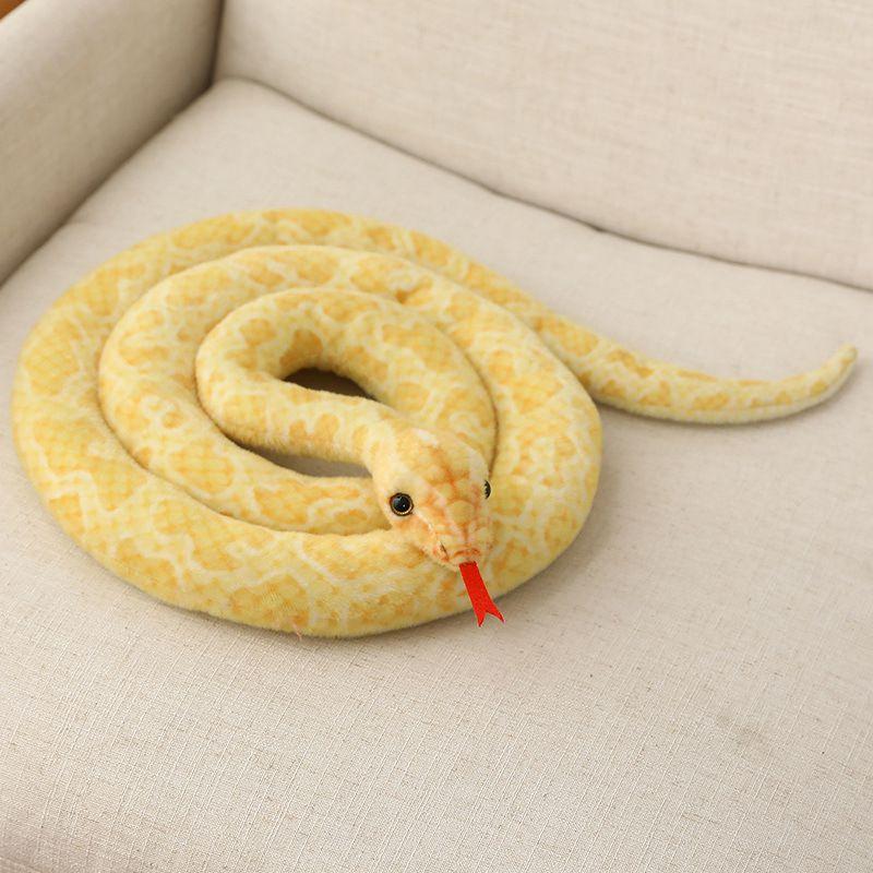 

Realistic Simulation Anaconda Plush Snake Toy Perfect Gift For Kids! 1.9M жовтий