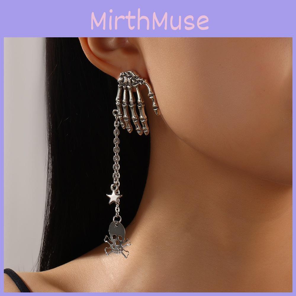 Skull Gothic Punk Ear Jewelry With Alloy Material For Wear Festival