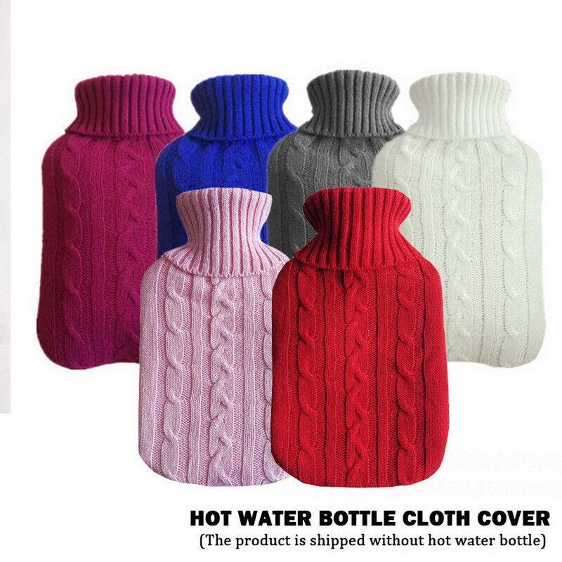 1pcs Hot Water Bag Cover Warm Hand Bag Knitted Cover Soft Removable Washable Practical Protective Cover Winter Accessories