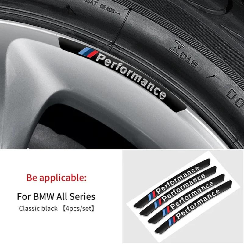 4pcs Aluminium Alloy Car Wheel Hub Perfomance M Sticker for BMW E46 E90 F30 F10 X5 X3 Series 1 3 G30 G01 G20 F11 Car Accessories