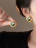 Medieval Monet Style Natural Freshwater Three-Dimensional Flower Stud Earrings Women'S Light Luxury High-End Earrings Exquisite Ear Jewelry