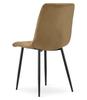 Turin Chair - Brown Velvet / Black Legs X 4