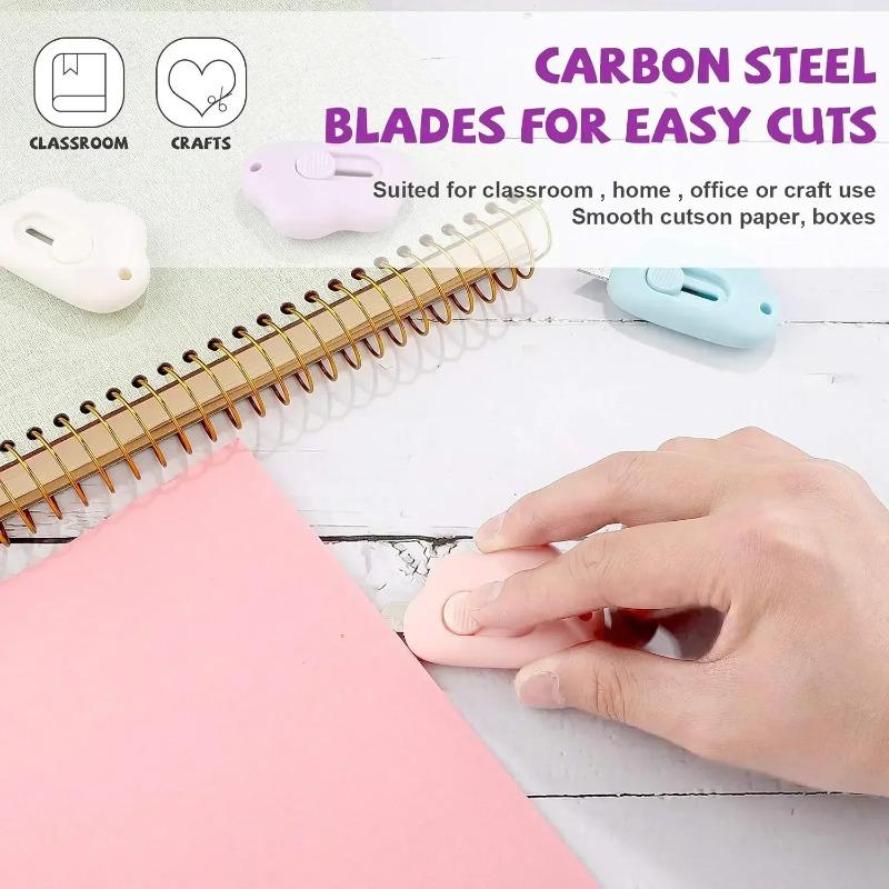1pcs Mini Cloud Box Cutter Is Extendable and Cute and A Portable Envelope Knife That Slides Open with A Keychain Hole