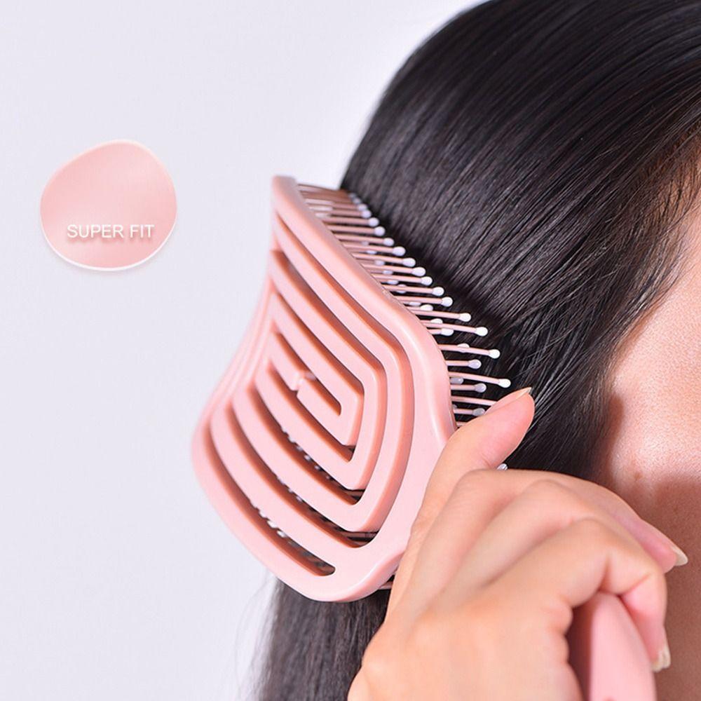Soft Pins Massage Comb Wet Dry Hair Combs Flexible Curly Hairbrush