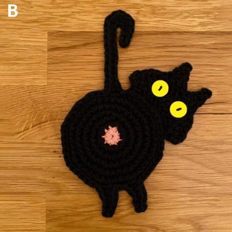 Liebevolle Katze Isoliermatte Interessantes Kleintier Leicht zu reinigen Wiederverwendet Verschleißfest Hitzebeständiges Tuch Platzset Heimküchenbedarf