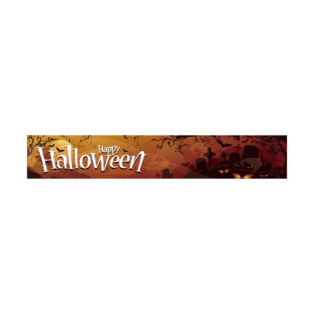 Customizable Day of the Dead Skull Banner for Halloween Party Decorations