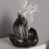Resin Incense Burner Stick Holder Buddhism Lotus Line Incense Plate Sandalwood Coil Base Temples Yoga Studios Home Decoration