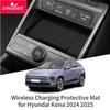 Smabee for Hyundai Kona Hybrid/EV 2024 2025 Central Wireless Charging Protective Mat Silicone Anti-Slip Mat Car Accessories
