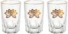 Set of 3 Buddhist Altar Accessories, Kinren Glass Cups (Medium) [5 X 7.7cm], for Memorial Services, Graves, Buddhist Altars, Obon, and Higan