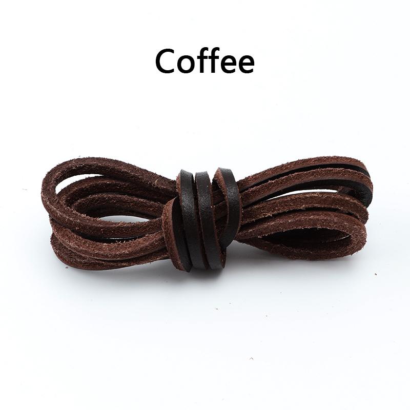 New High Quality Flat Shoelaces Solid Leather Shoe Laces Classic Multicolor Leisure Shoe Lace Outdoor Unisex Boots Shoelace