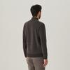 FERRAROMILANO Chenille Fleece Bonded Half-Zip Knit Charcoal (Am0Erd40738)