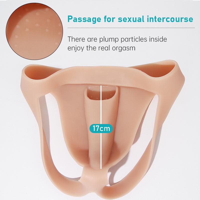 ONEFENG Realistic Silicone Panties Gays Pussy Pants  Sexy Fake Vagina Form Crossdresser Transgender Shemale Drag Queen Cosplay