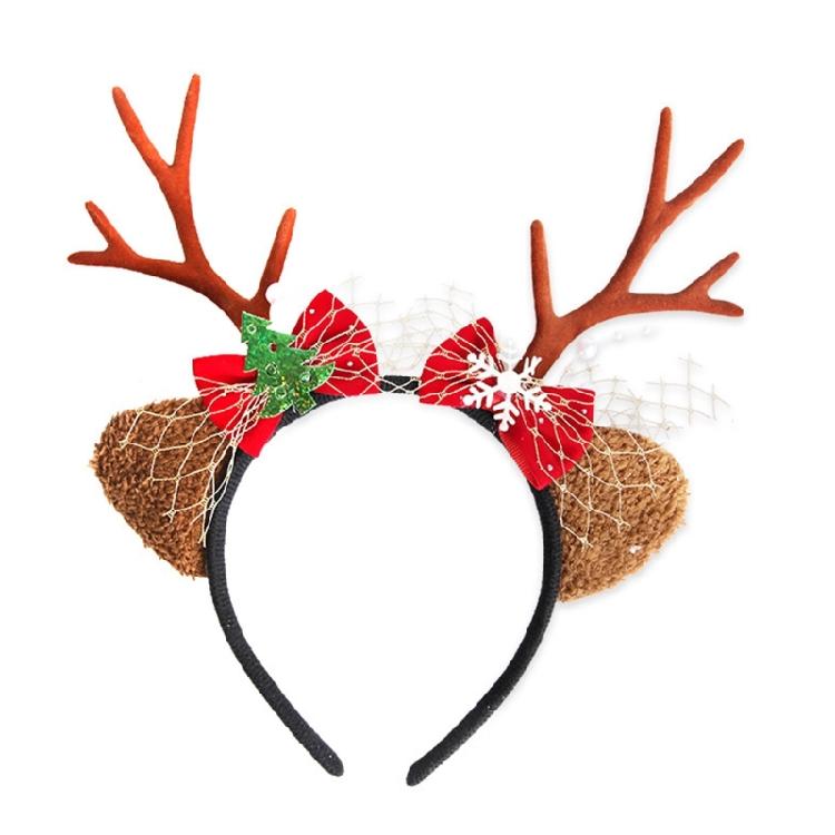 Children Christmas Ears Headbands Masquerades Halloween Hair Hoop for Kids Teens and Adults