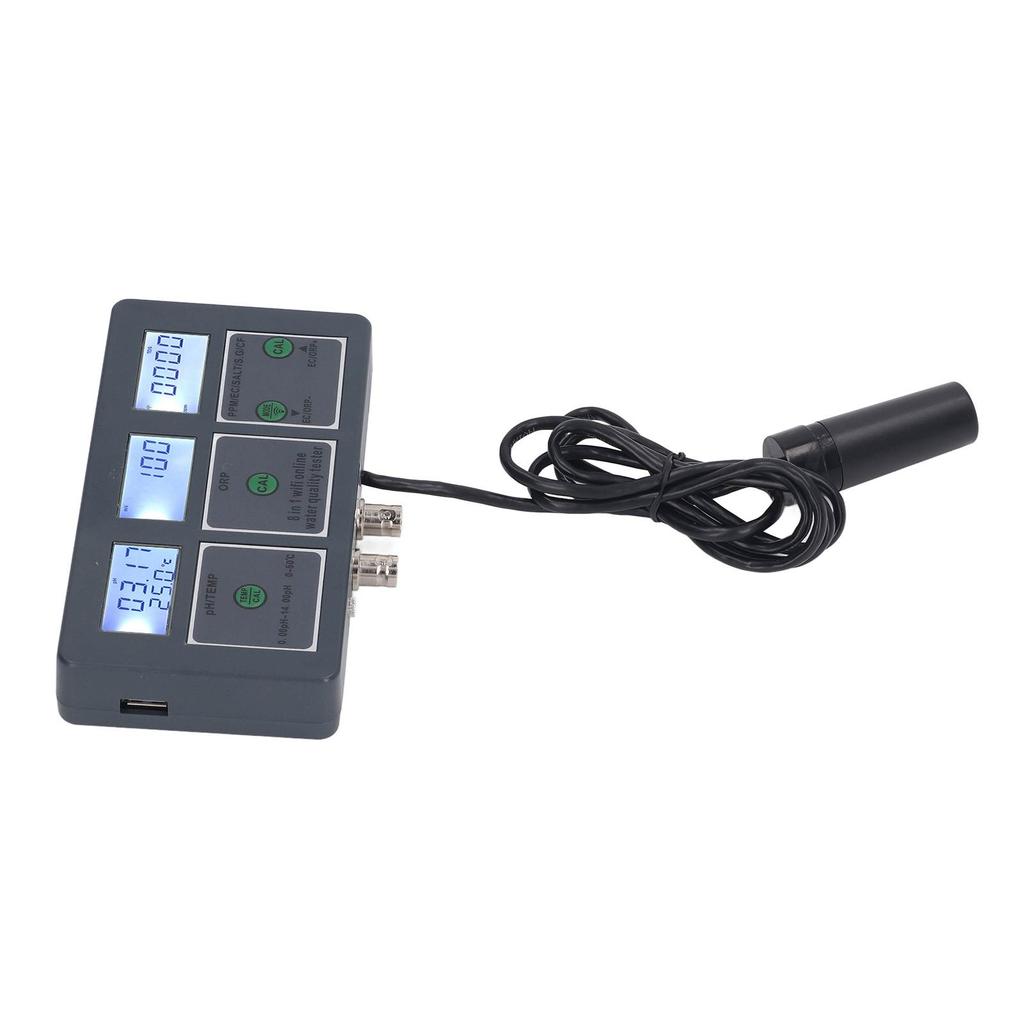 Multi Parameter Water Quality Tester S.G PH EC SALT ORP TDS CF TEMP 8 In 1 Rechargeable Online