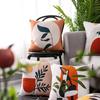 Modern Minimalist Abstract Pillow Cover Minimalist Geometric Peachskin Velvet Cushion