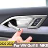 For Volkawagen VW Golf 8 MK8   2022 Stainless Steel Car Inner Door Handle Bowl Cover Trim Frame Stickers Accessories