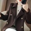 2025 Double-Sided Wool Korean Style Petite Loose Jacket for Women - Autumn/Winter Fashion