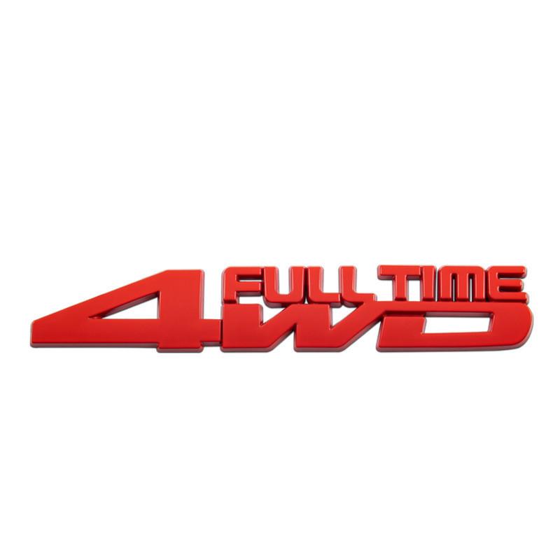 3D Metal Car Badge Fender Trunk Full Time 4WD Logo Sticker Emblem For Jeep Compass Grand Cherokee Honda Kia Toyota Accessories uy1