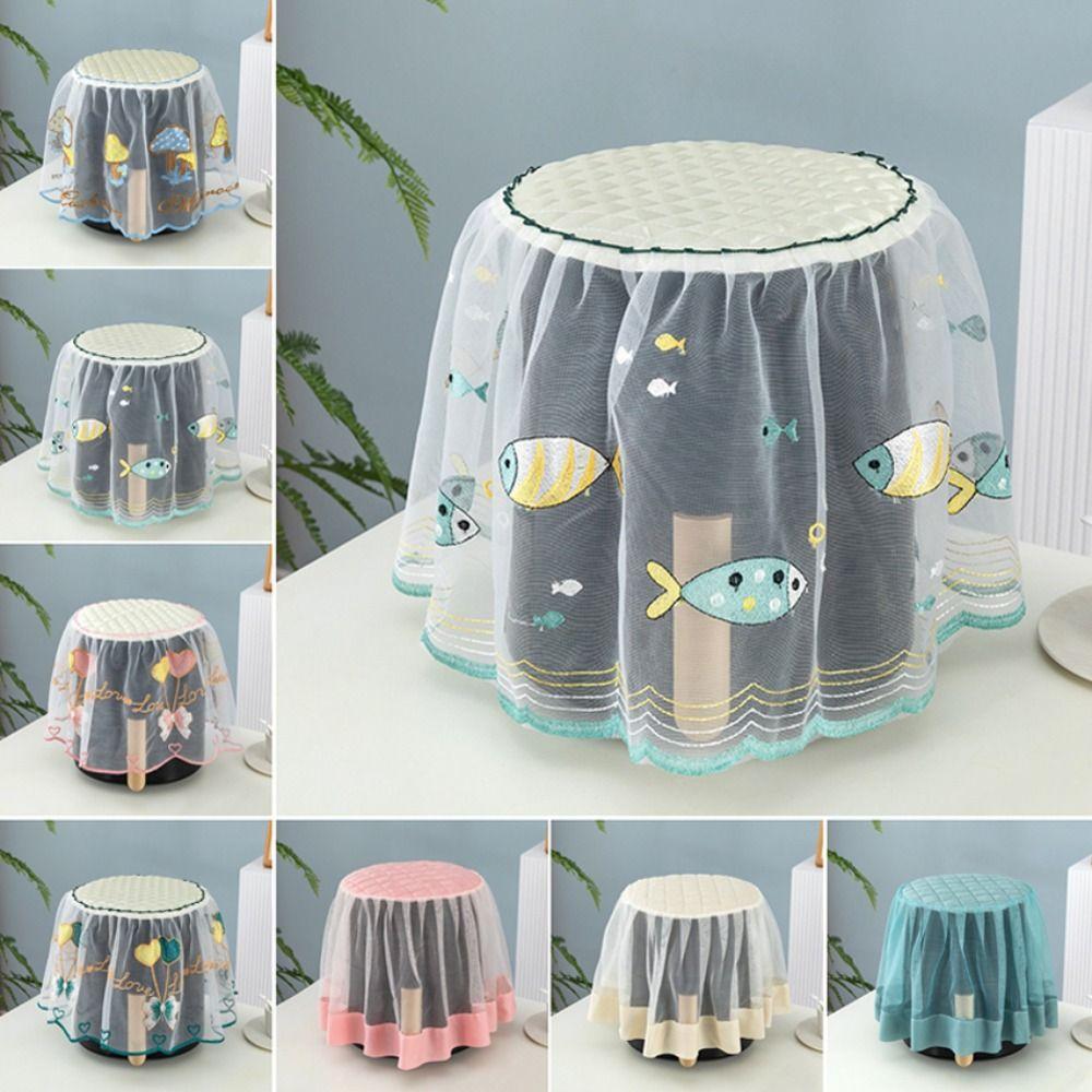 Delicate Lace Air Fryer Dust Cover Round Pastoral Style Cooker Protector Appliances Dustproof Cover Rice Cooker