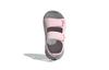 Adidas Swim Synthetic Leather Slip Resistant Anti Kick Cushioning Low top Toddler Shoes Pink Gray FY8065