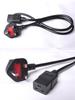 UK Power Cord to C19, Three-Pin, 1.5/2.5 sq mm, 1.5/2m Length, IEC C19 Plug with 13A Fuse