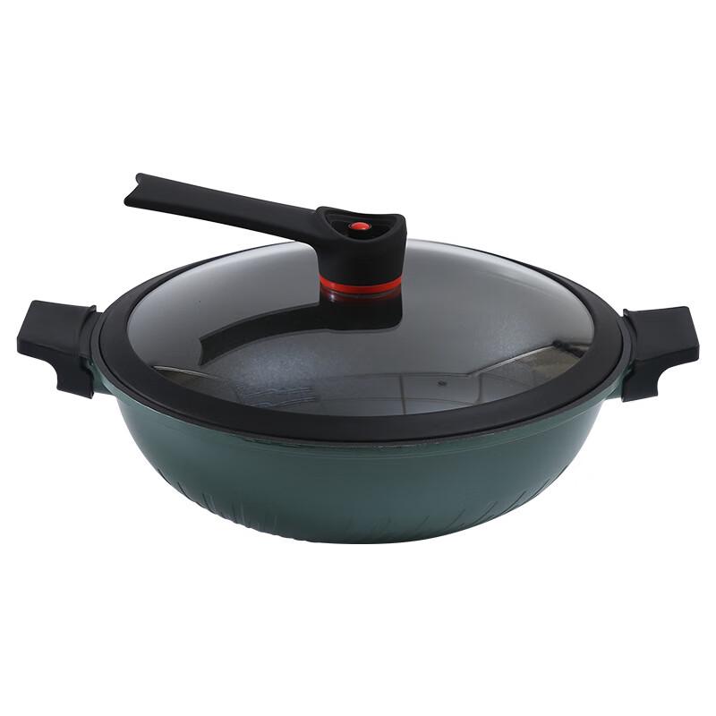 Triceratops Maifan Stone Non-stick Wok with Detachable Handle