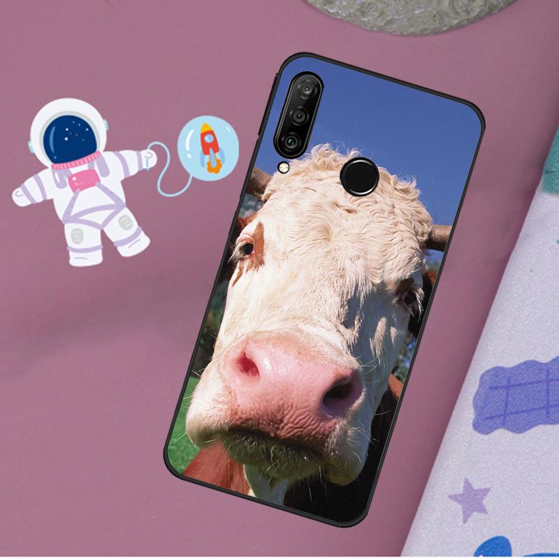 Funny Cow Face For Huawei Nova 5T 9 10 SE 7i 8i 11i 12i Y60 Y61 Y70 Y72 Y73 Y90 Y91 P20 P40 P30 Lite Case