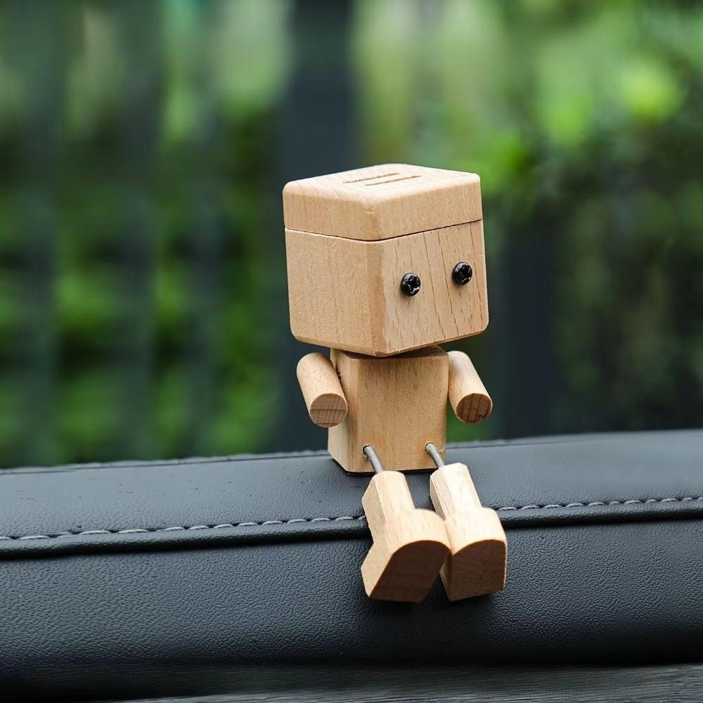 Creative Mini Wooden Man Perfume Holder Ornament Car Perfume Ornament Car Interior Use