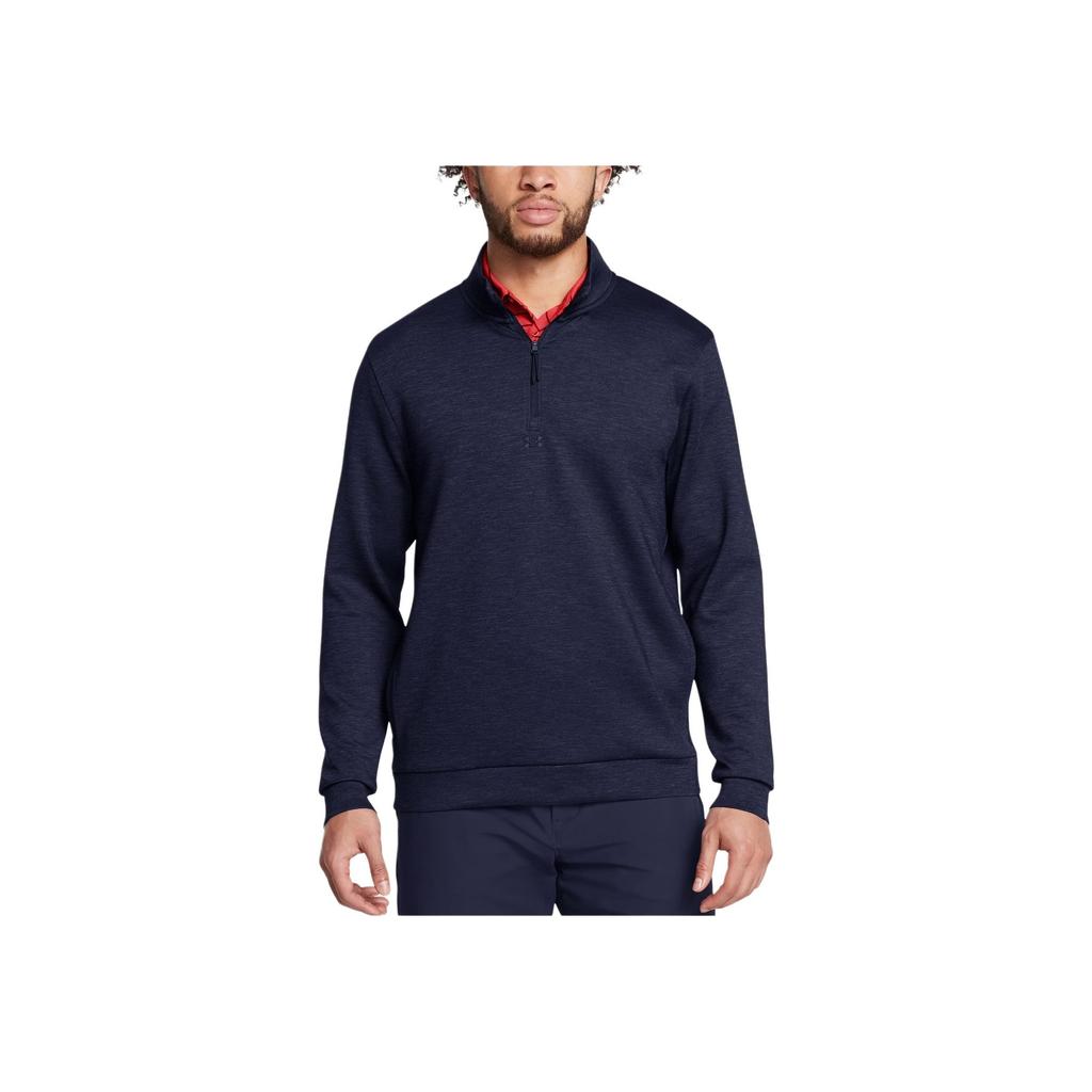 Under Armour Warstwa pośrednia seria Drive Luźna Szybkoschnąca Modna Wszechstronna Bluza z kapturem Bluzy męskie Granatowy o północy 1387124-410