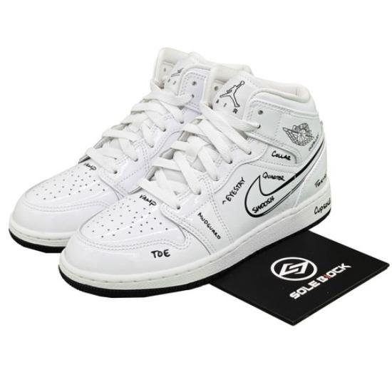 

Air Jordan 1 Mid GS Schematic DQ1864-100 EU 36 білий