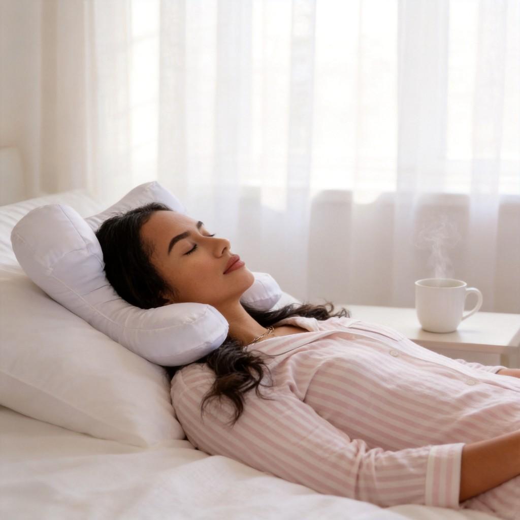 Butterfly Shape Cotton Memory Foam Pillow For Comfortable Sleep And Makeup Protection For Adults
