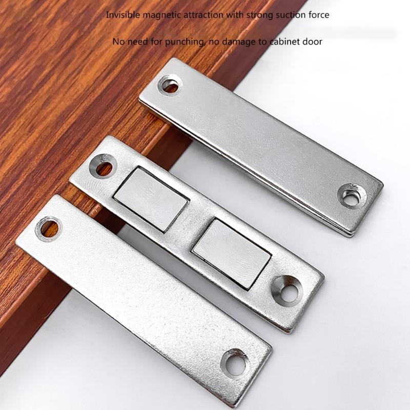 Easy Install Push Pull Door Magnets Secure Hold Push & Pull Door Magnet Fixtures Magnetic Door Fixators for Home Use