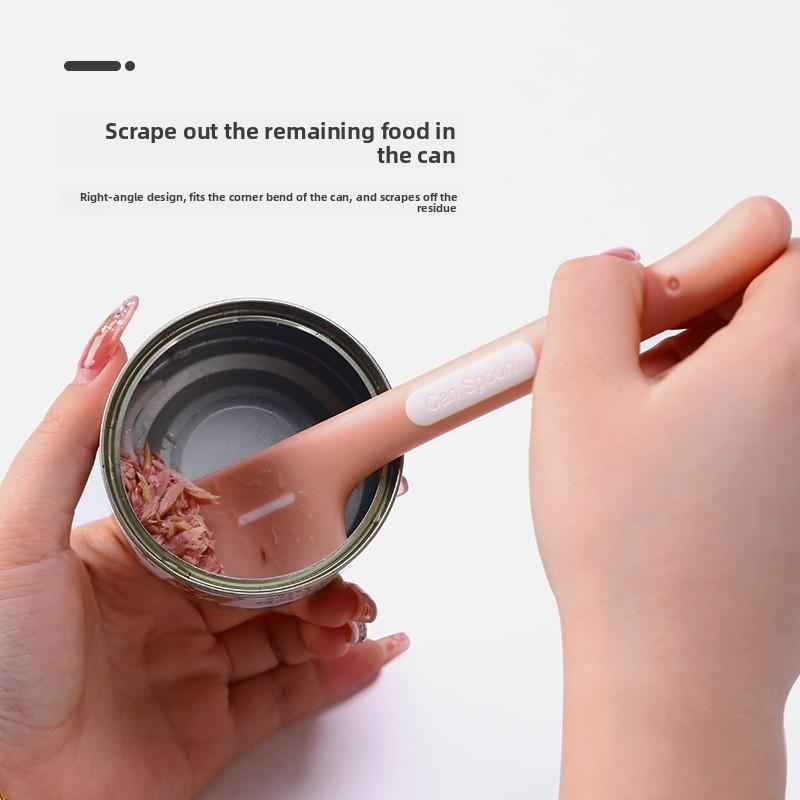 Cat Can Spoon, Dog Wet Food, Pet Feeding and Stirring, Long-handled Cat Spoon, Can Open Lid, Pet Can Spoon