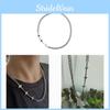 Street Style Geometric Chain Necklace For Men And Women With Stainless Steel Finish