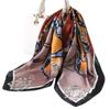 Spring and summer thin printed silk scarf sun protection simulation silk small square scarf autumn and winter warm scarf fashion versatile professiona