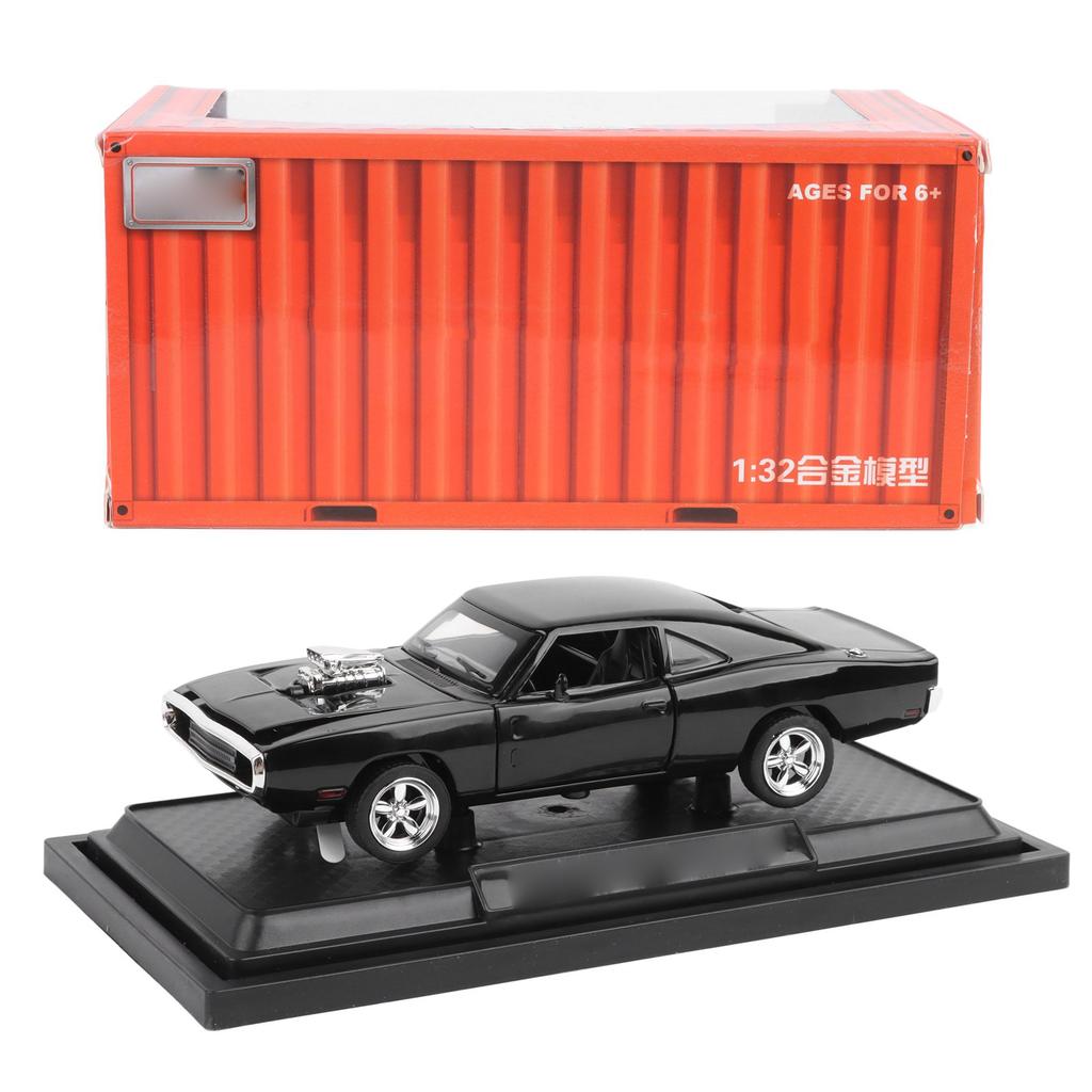 Car Model 1:32 Scale RT Diecast Car Toys for Kids and Adults Birthday Festival Gifts Glossy Black