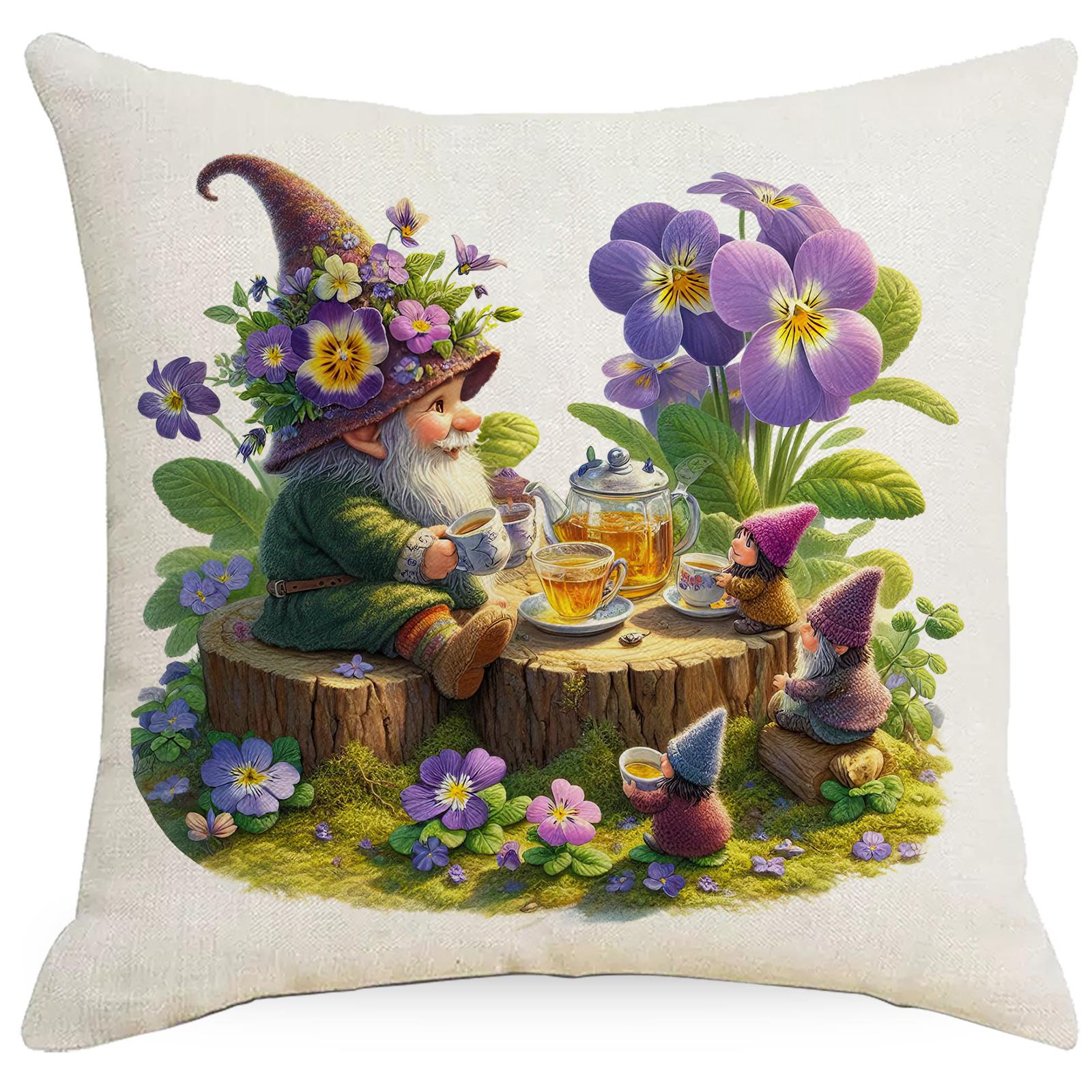 

Весенний цветок карликовые подушки маленькие свежие для дома гостиной дивана подушка наволочка украшение 45 * 45Cm