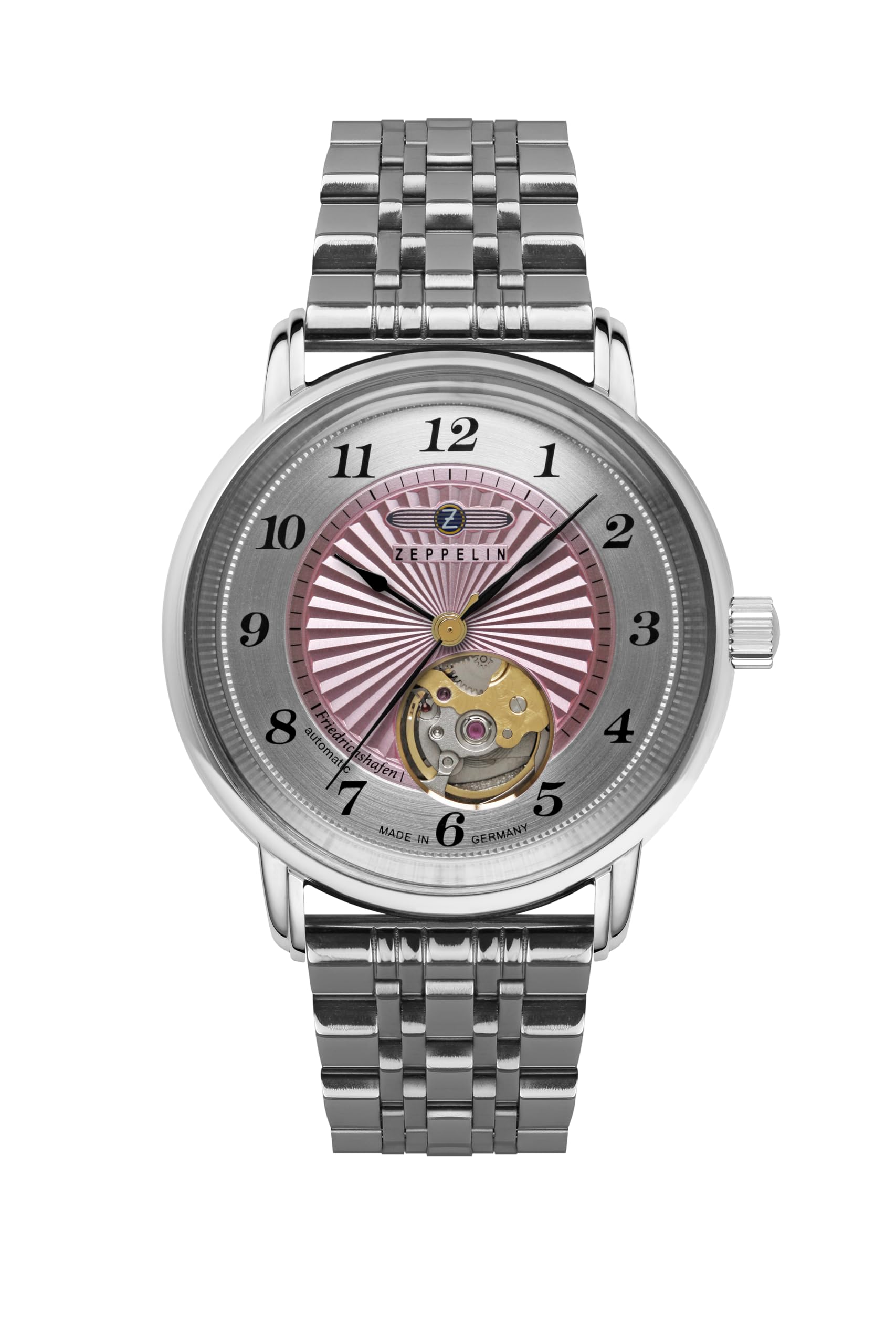 

Friedrichshafen Silver Watch [Zeppelin] 8569-M5 [Used] рожевий