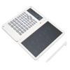 Calculator with Notepad Portable 10 Digits LCD Display Scientific Calculator for School Office Meetings and Family White
